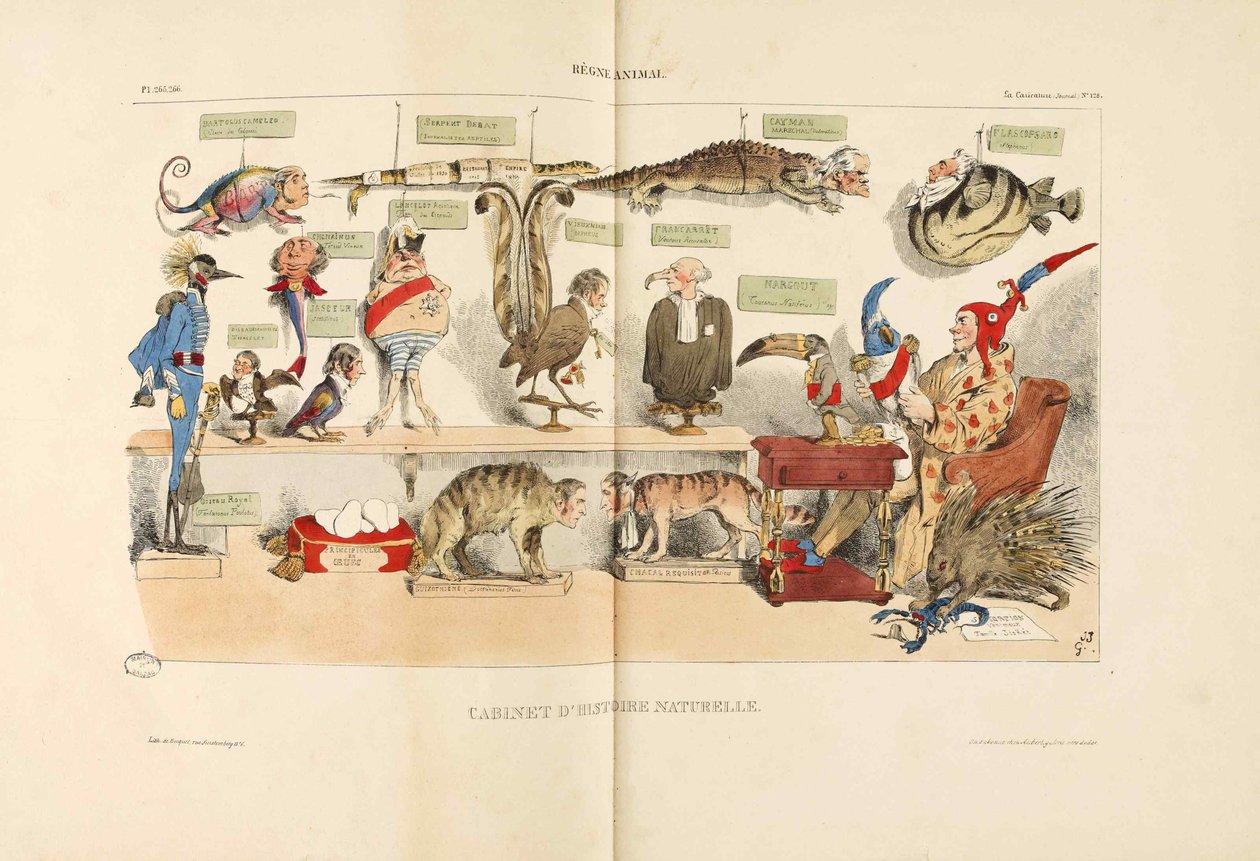 Království zvířat Království zvířat. Z La Caricature, 1833. od Jean Jacques Grandville
