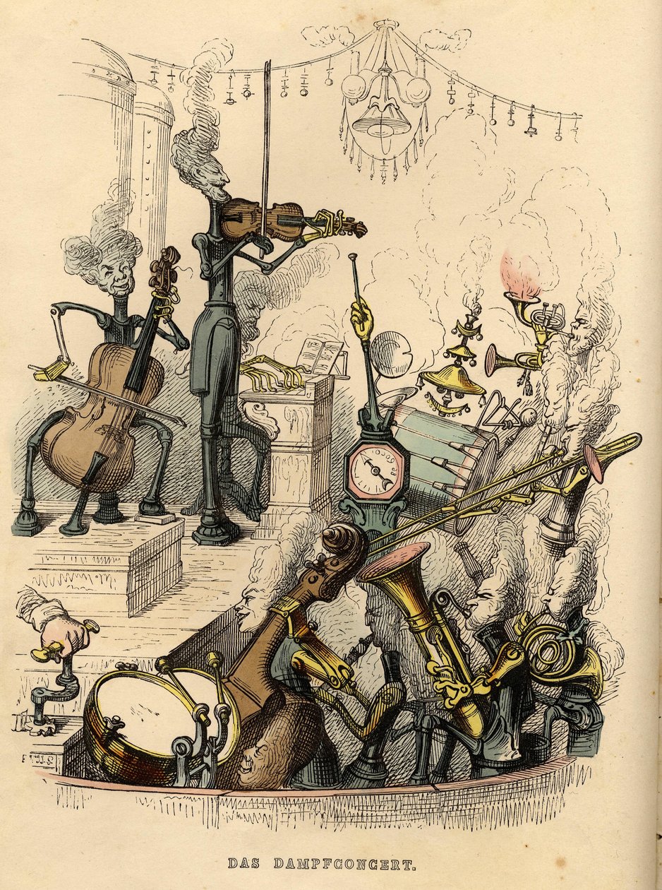 Parní koncert, 1844 od Jean Jacques Grandville