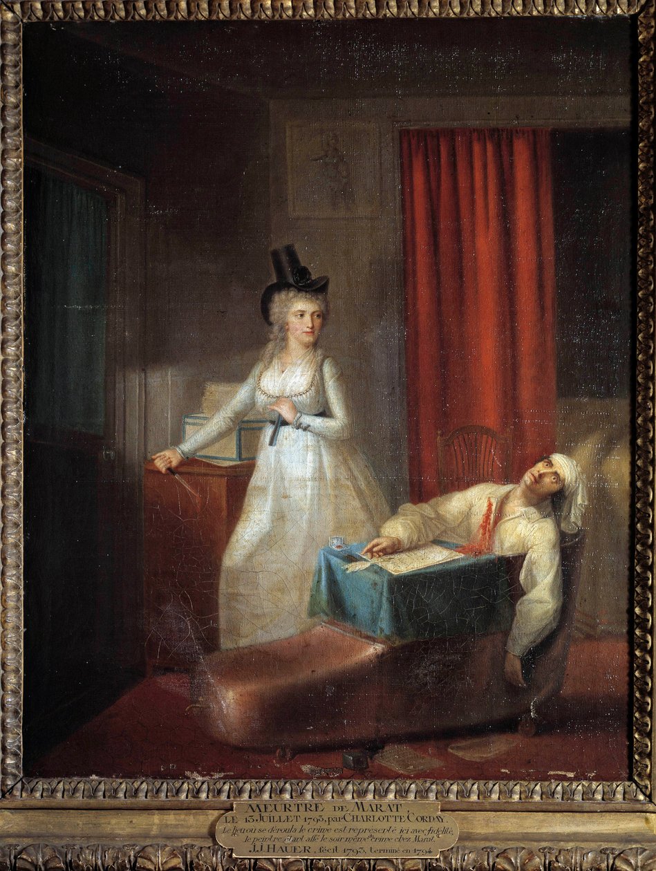 Atentát na Charlotte Corday Jean Paul Marat (1743-1793) 13. července od Jean Jacques Hauer