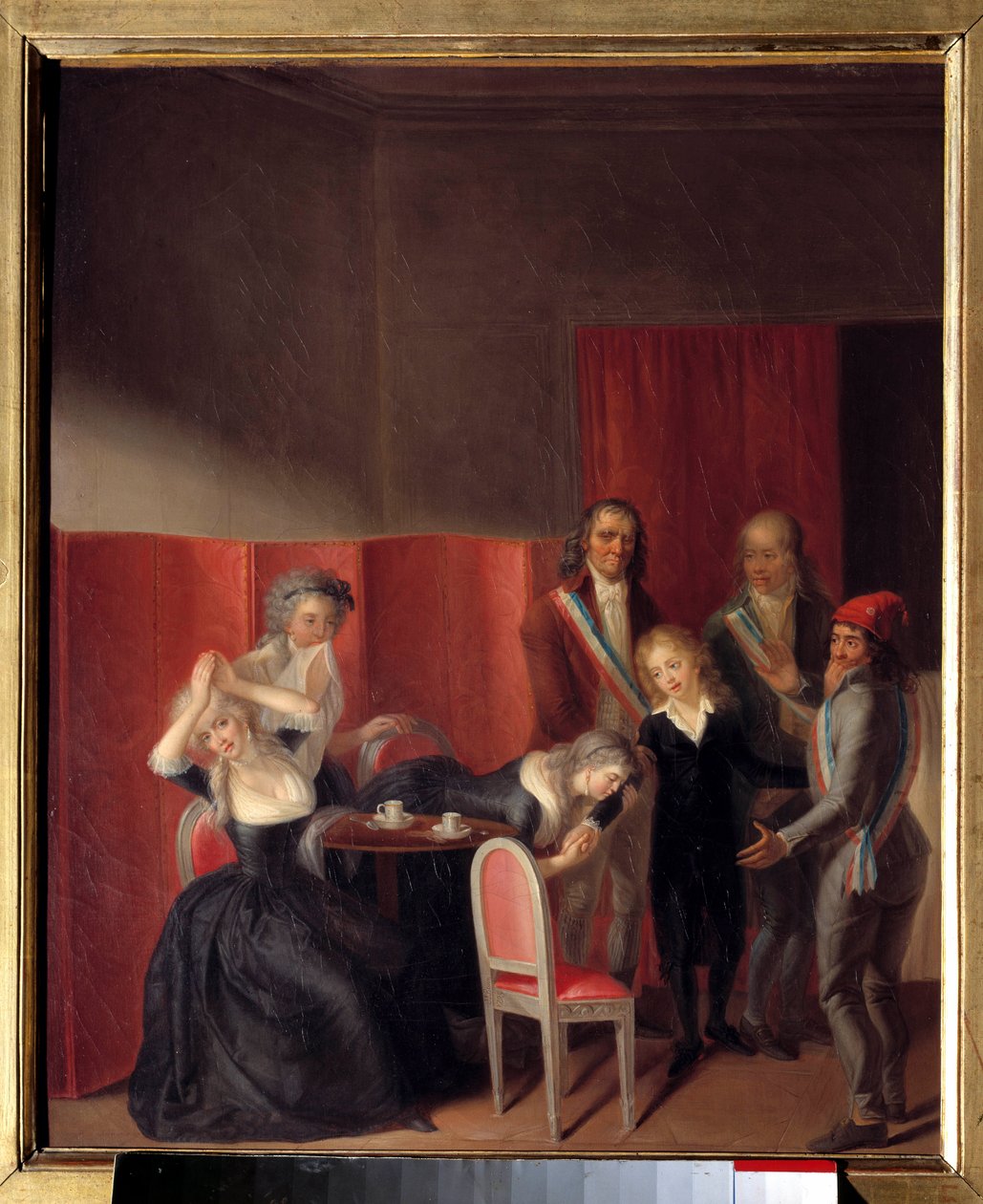 Ludvík XVII. byl odloučen od své matky Marie Antoinetty 3. července 1793 ve vězení Temple. Obraz Jean Jacques Hauer (1751-1829) od Jean Jacques Hauer