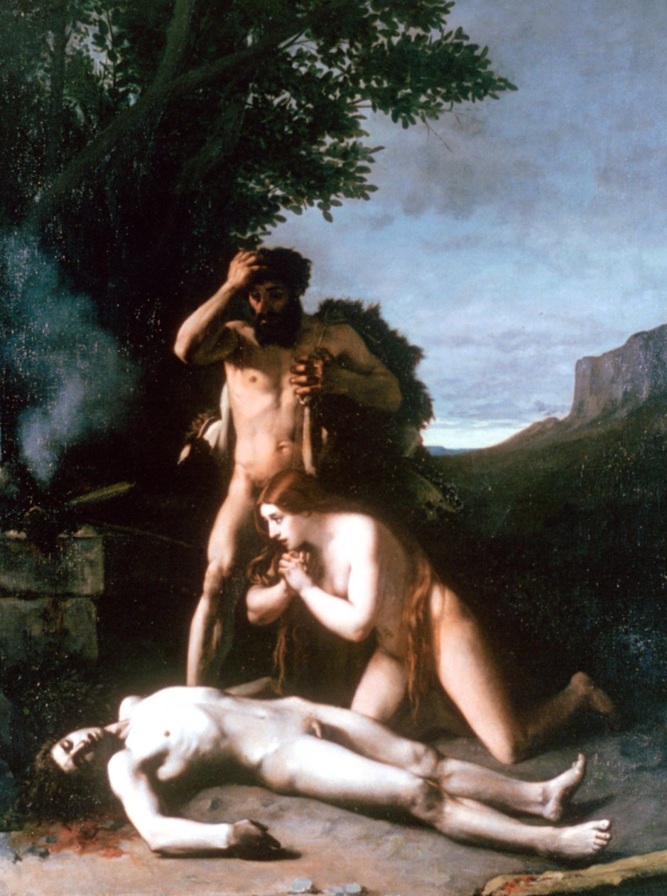 Adam a Eva našli tělo Ábela, 1858 od Jean Jacques Henner