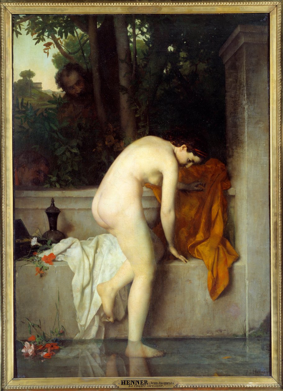 Cudná Suzanne říká Suzanne ve vaně. Obraz Jean Jacques Henner (1829-1905) od Jean Jacques Henner