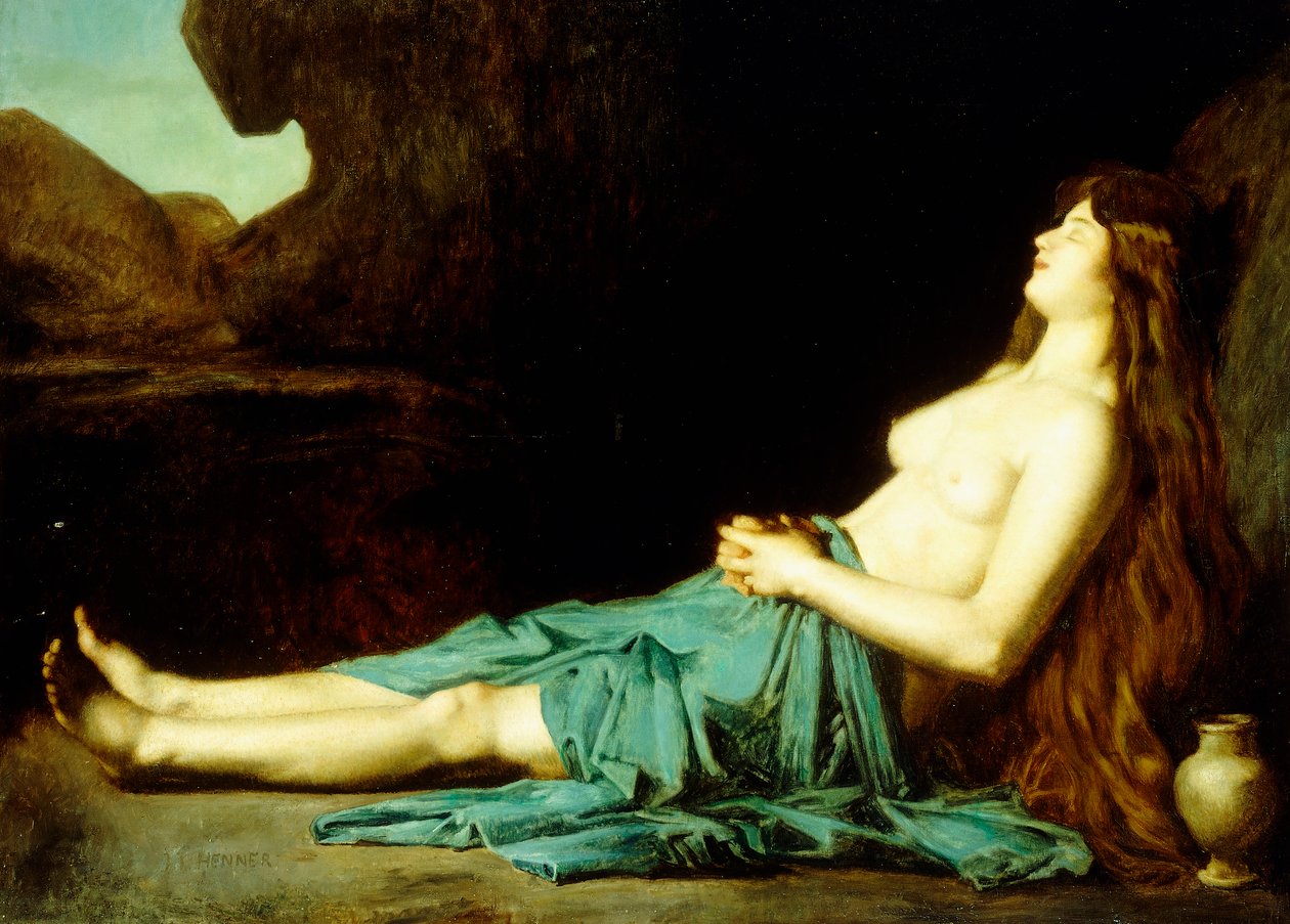 Madeleine v poušti, kolem roku 1874 od Jean Jacques Henner