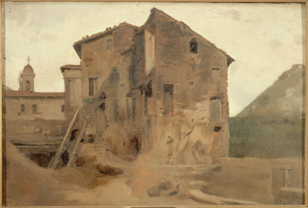 Masér na římském venkově, 1859-1864 (olej na plátně) od Jean Jacques Henner