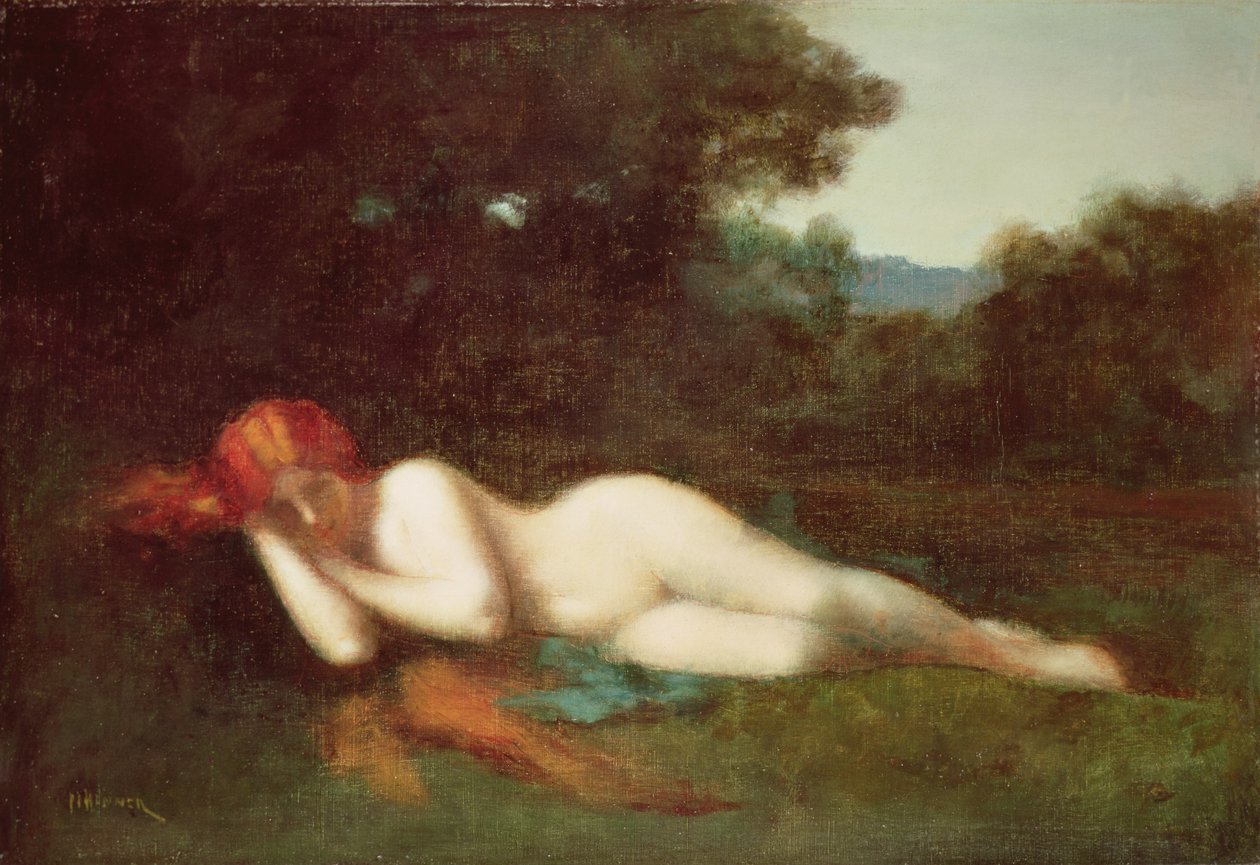 Akt vleže (olej na plátně) od Jean Jacques Henner