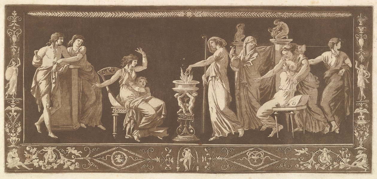 Scene of Sacrifice Starožitná oběť, ze sbírky různých skladeb Friezes and..., 1784. od Jean Jacques Lagrenee