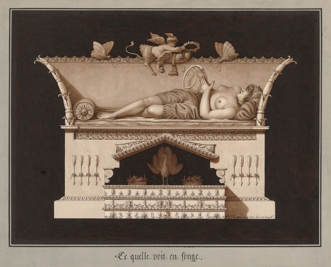 To, co vidí ve snu, kolem roku 1794. od Jean Jacques Lequeu