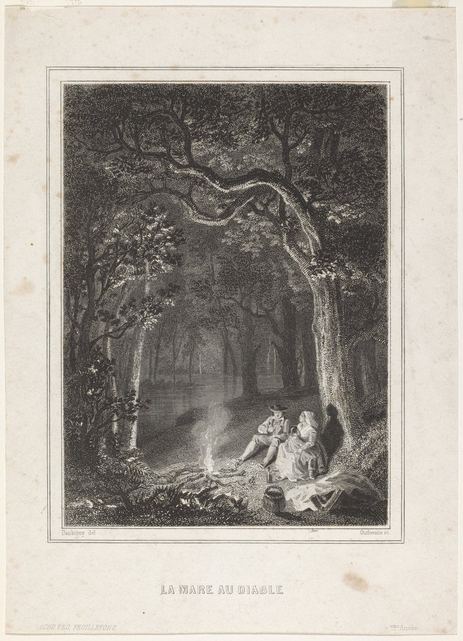 Čertův rybník od Jean Jacques Outhwaite, after Charles François Daubigny