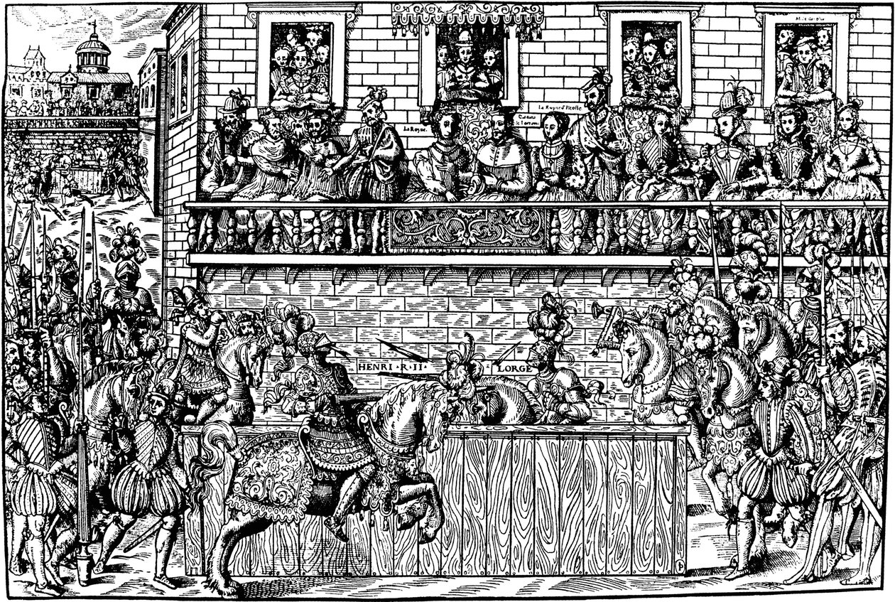 Smrt krále Jindřicha II na turnaji, 1559 1570 od Jean Jacques Perrissin