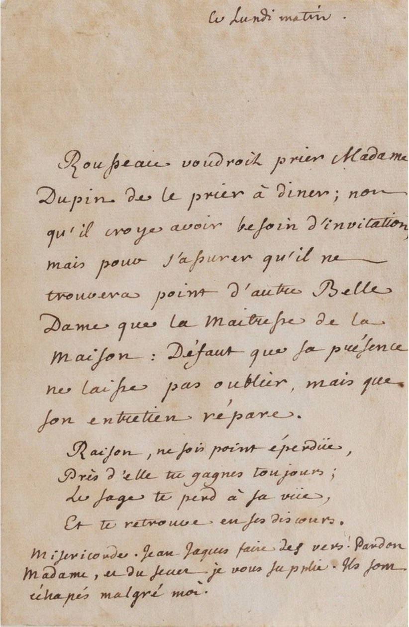 Korespondence mezi Jeanem-Jacquesem Rousseauem a Louisou Dupinovou (kolem roku 1754) (A05) od Jean Jacques Rousseau
