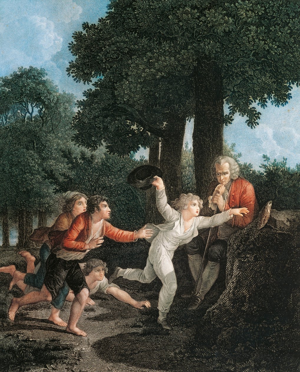 Emilio vyhraje závod, pro ilustraci nebo vzdělání Emilio (Emile ou de l
