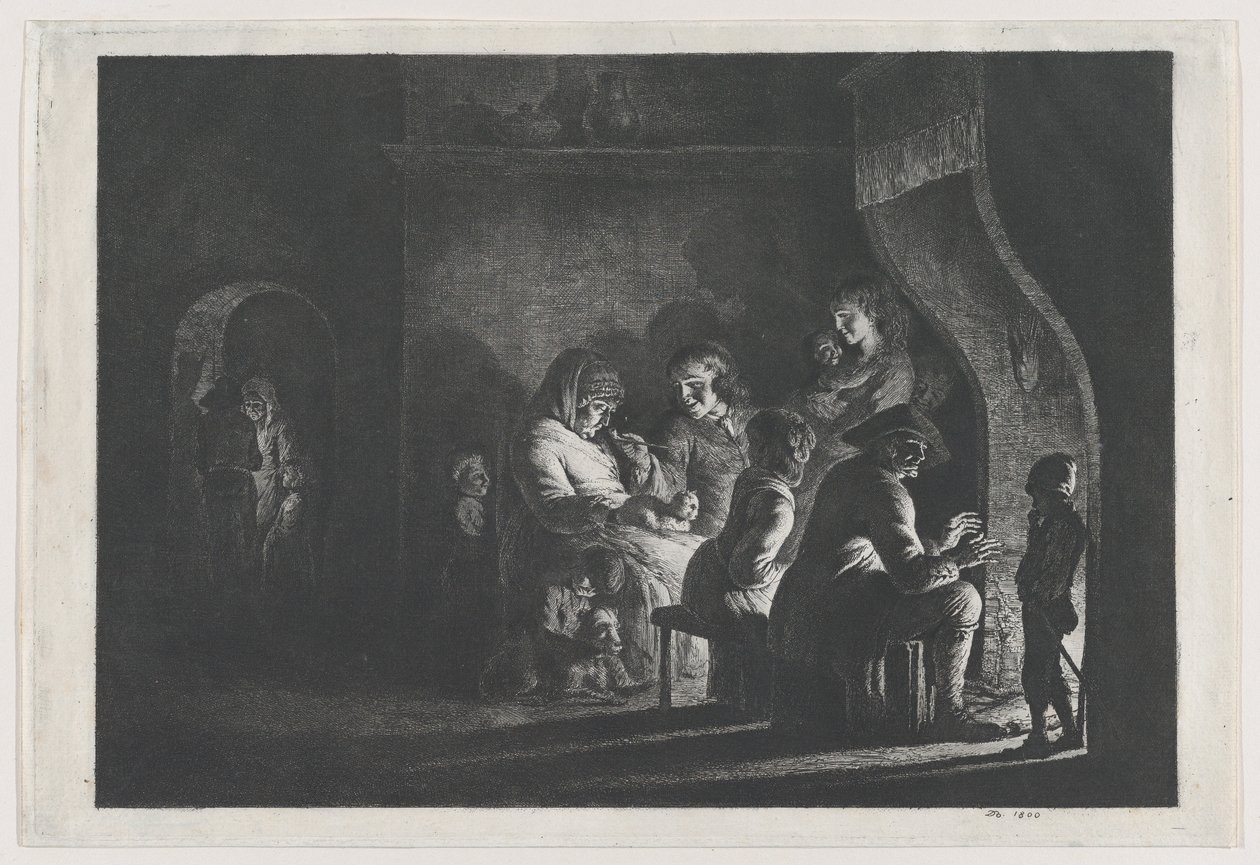 Večer na vesnici, 1800. od Jean Jacques de Boissieu