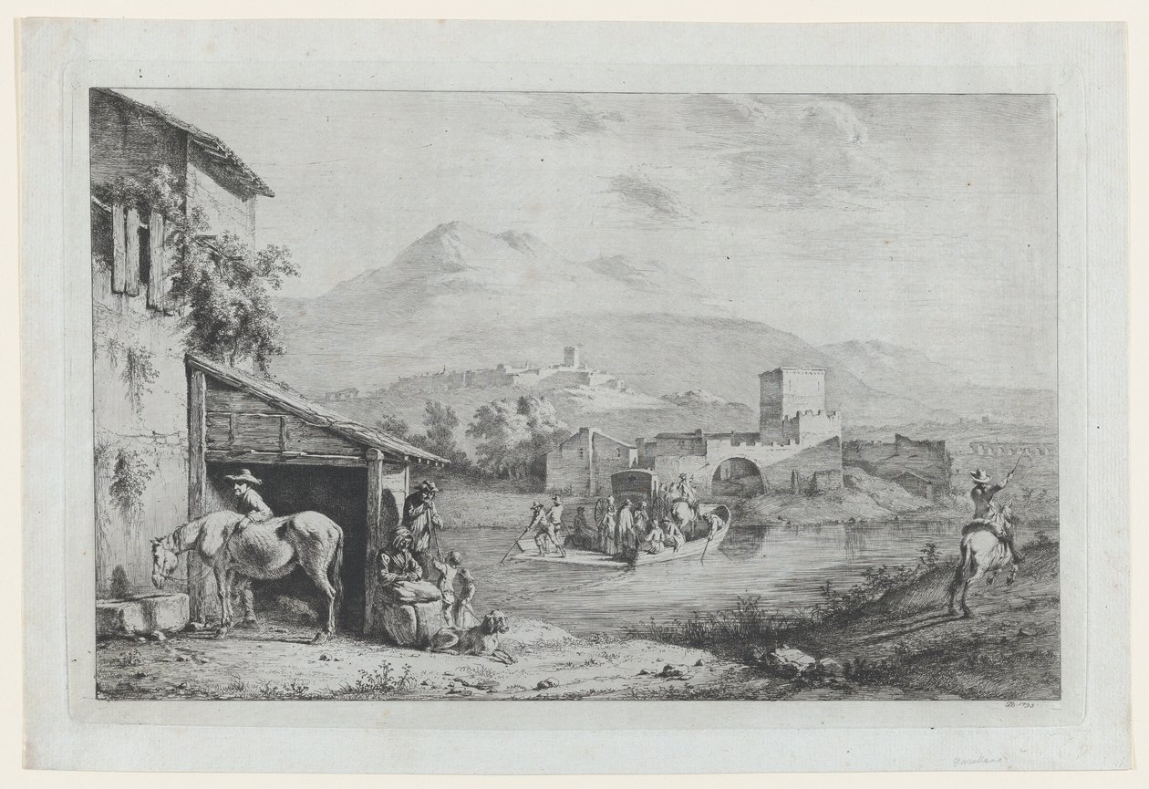 Pasáž Garigliano Itálie, 1793. od Jean Jacques de Boissieu