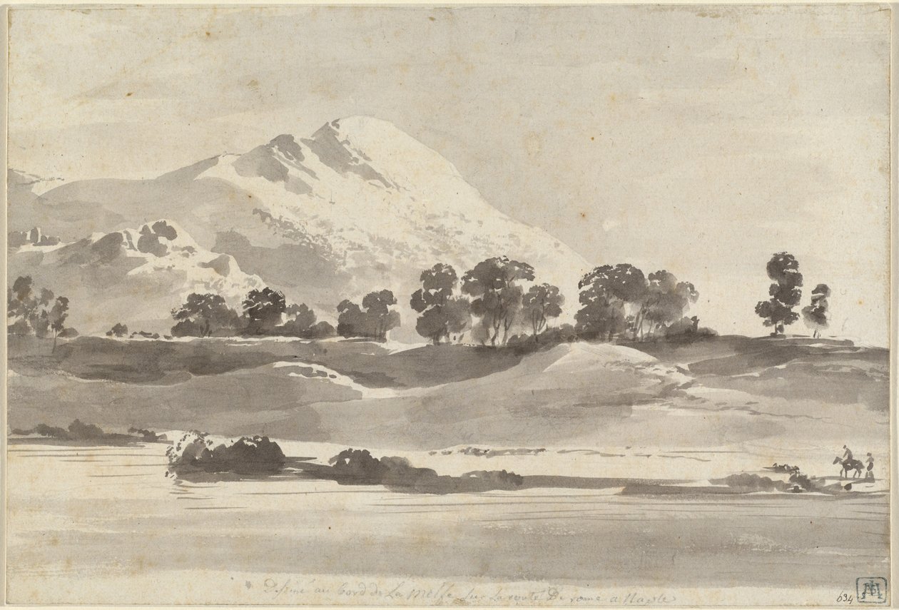 Mount Cairo přes řeku Melfa od Jean Jacques de Boissieu