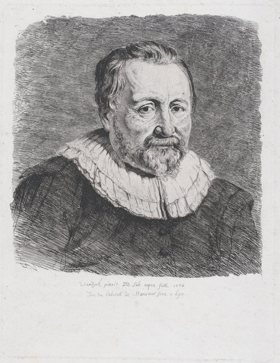 Portrét podle Van Dycka, 1770. od Jean Jacques de Boissieu