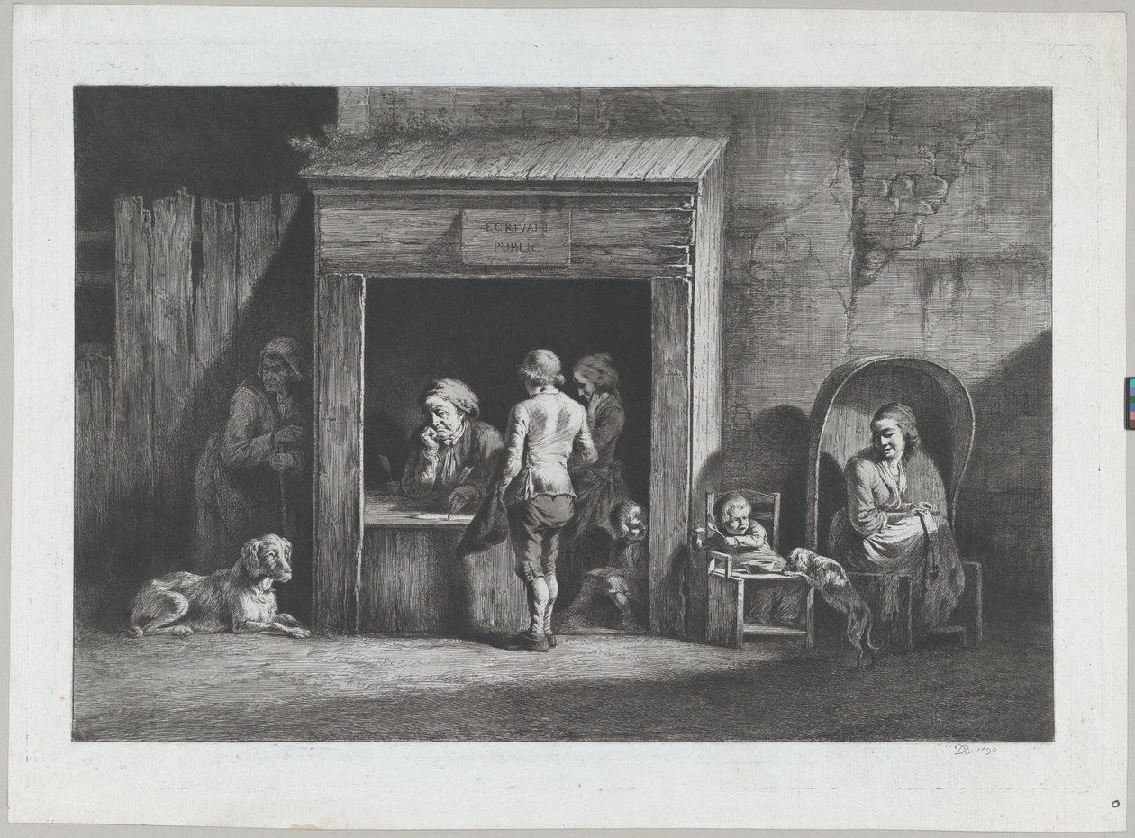 The Public Scrivener, 1790. od Jean Jacques de Boissieu