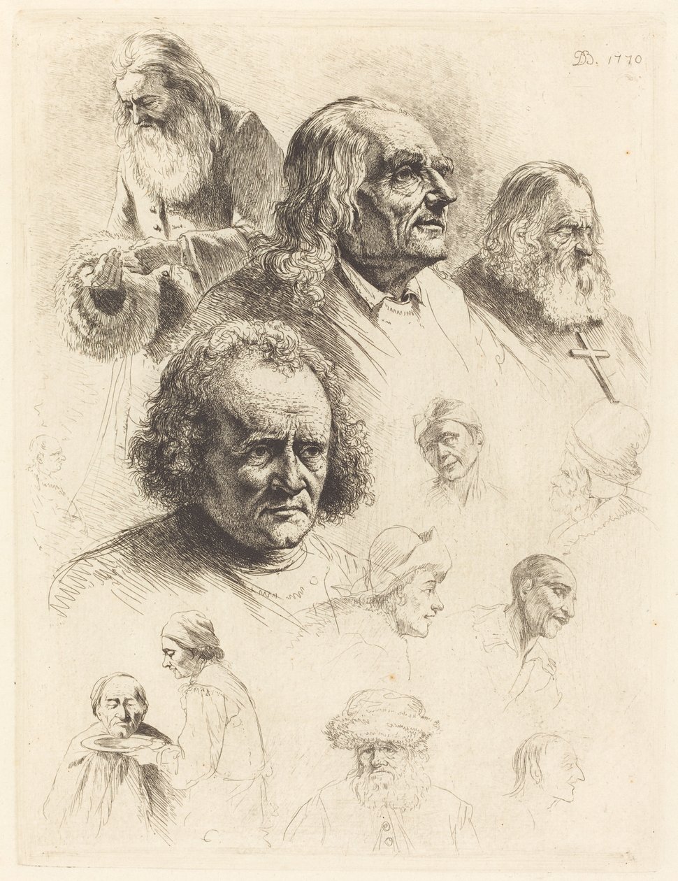 Třináct studií hlav od Jean Jacques de Boissieu