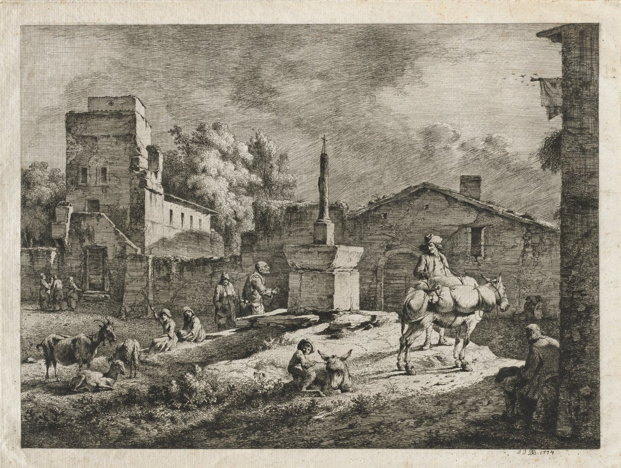 Pohled na Saint-Andeol od Jean Jacques de Boissieu