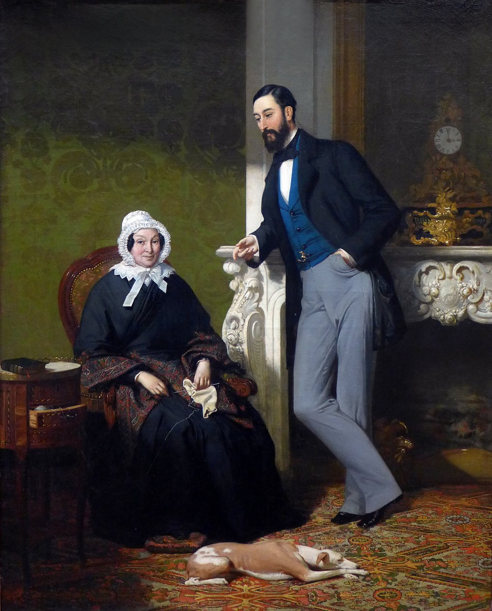 Portrét madame Coste rozené Reboulh a jejího syna Alphonse Coste-Reboulh od Jean Jalabert
