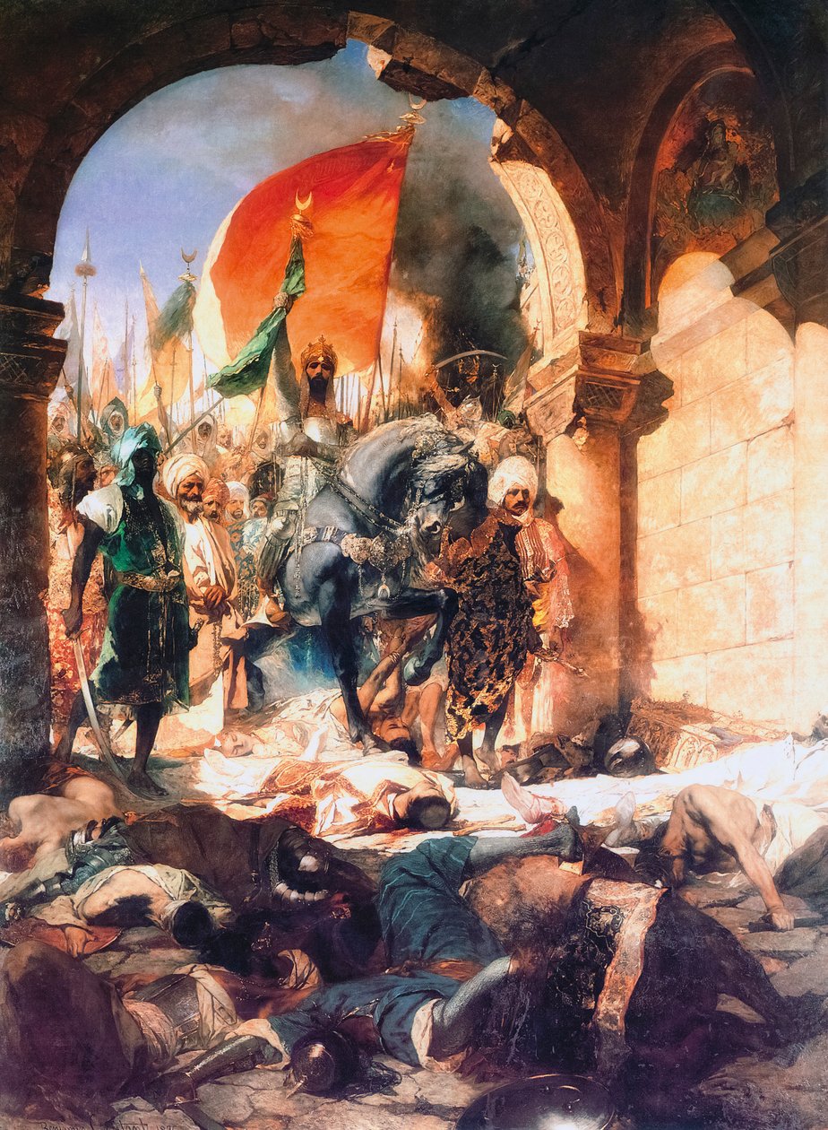 Vstup Mehmeda II do Konstantinopole. od Jean Joseph Benjamin (after) Constant