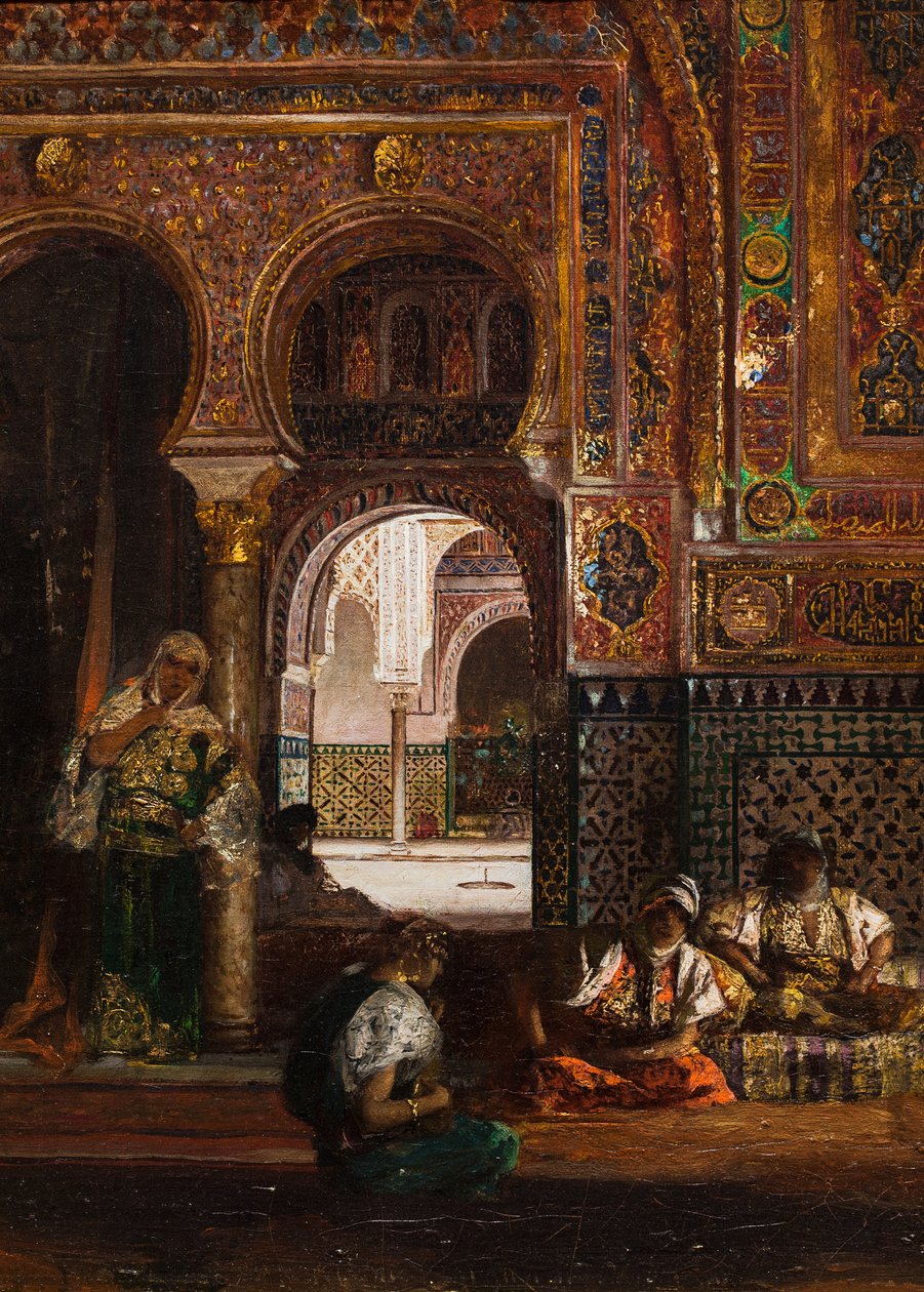Scéna harému, pět žen, kolem roku 1880 (olej na plátně) od Jean Joseph Benjamin Constant