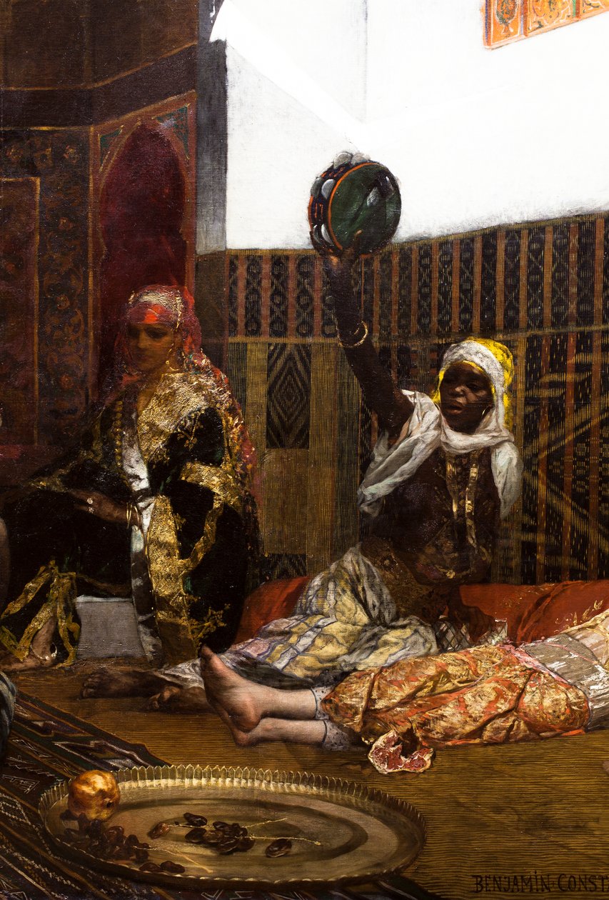 Interiér harému v Maroku (detail) od Jean Joseph Benjamin Constant