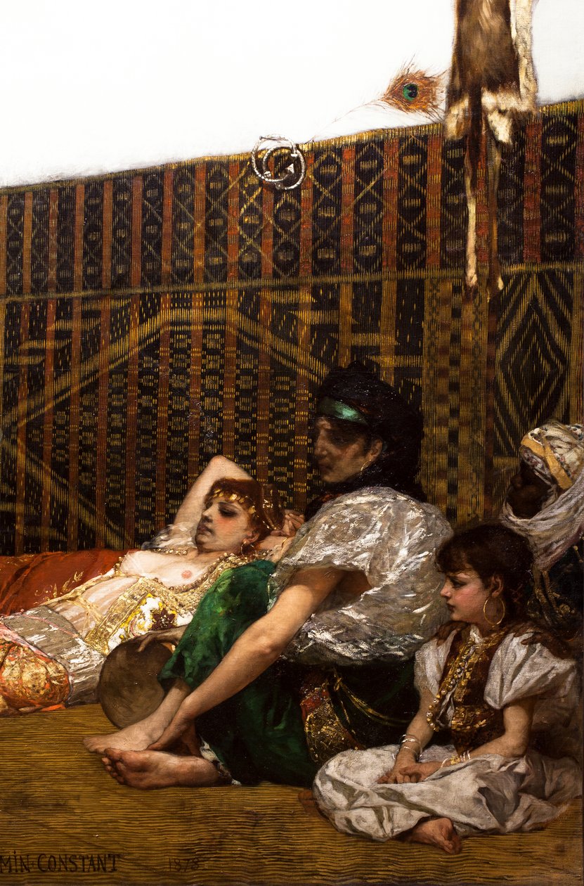 Interiér harému v Maroku (detail) od Jean Joseph Benjamin Constant