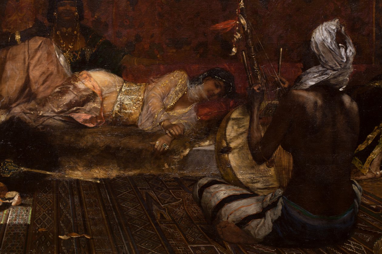 Interiér harému v Maroku (detail) od Jean Joseph Benjamin Constant