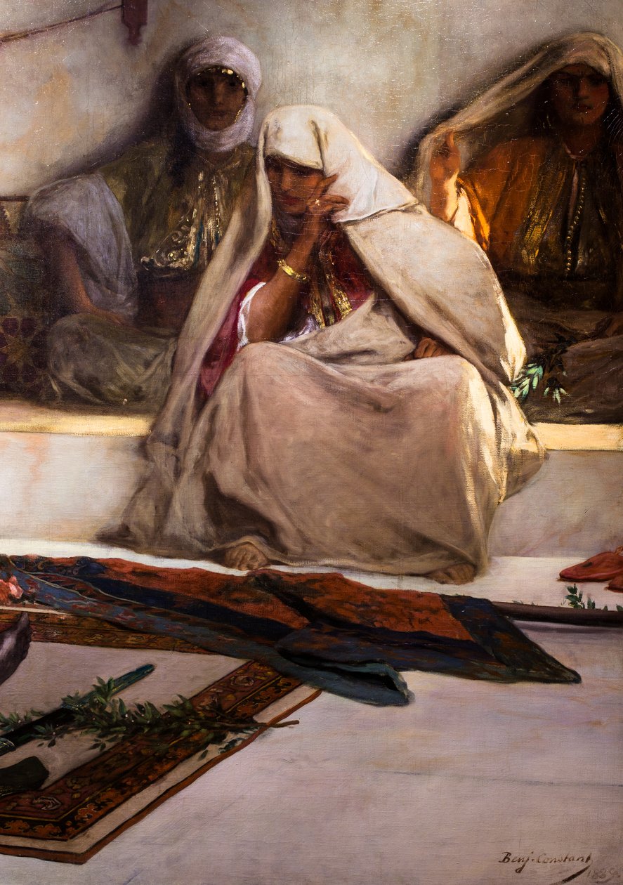 Le jour des funerailles - Scéna z Maroka (detail) od Jean Joseph Benjamin Constant