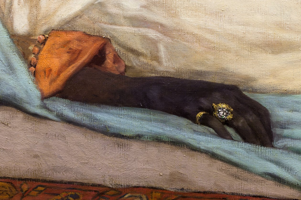 Le jour des funerailles - Scéna z Maroka (detail) od Jean Joseph Benjamin Constant