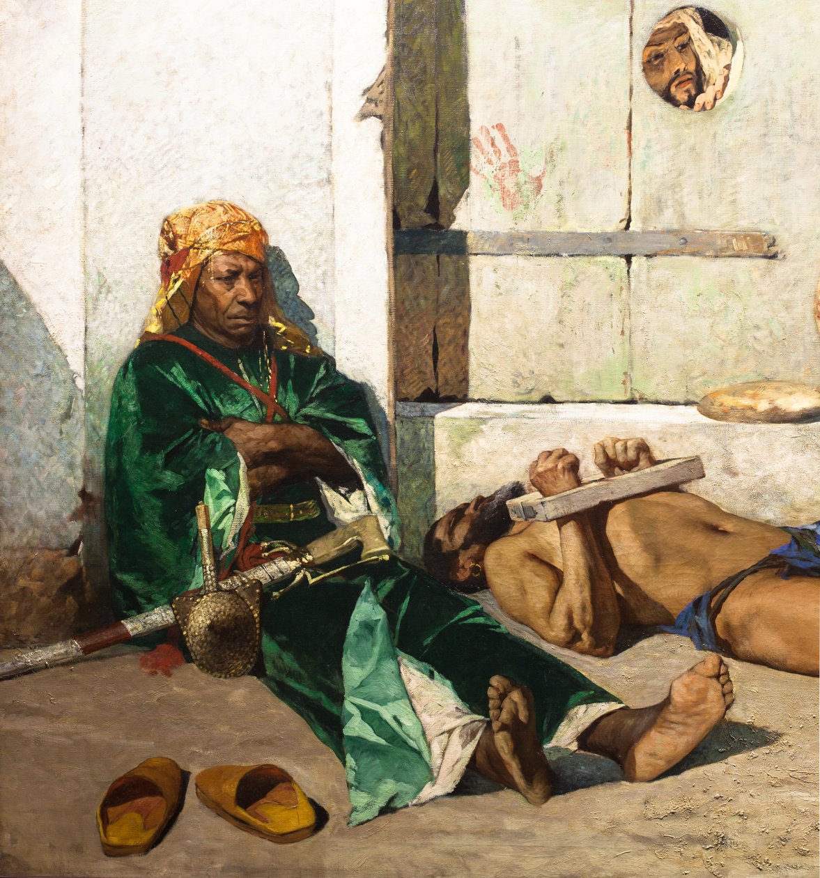 Maročtí vězni (detail) od Jean Joseph Benjamin Constant