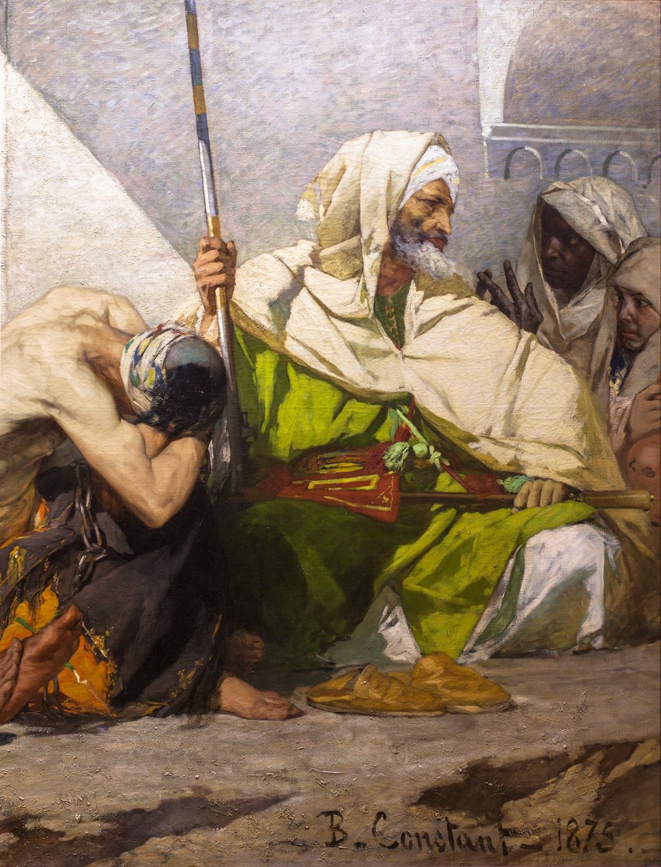Maročtí vězni (detail) od Jean Joseph Benjamin Constant