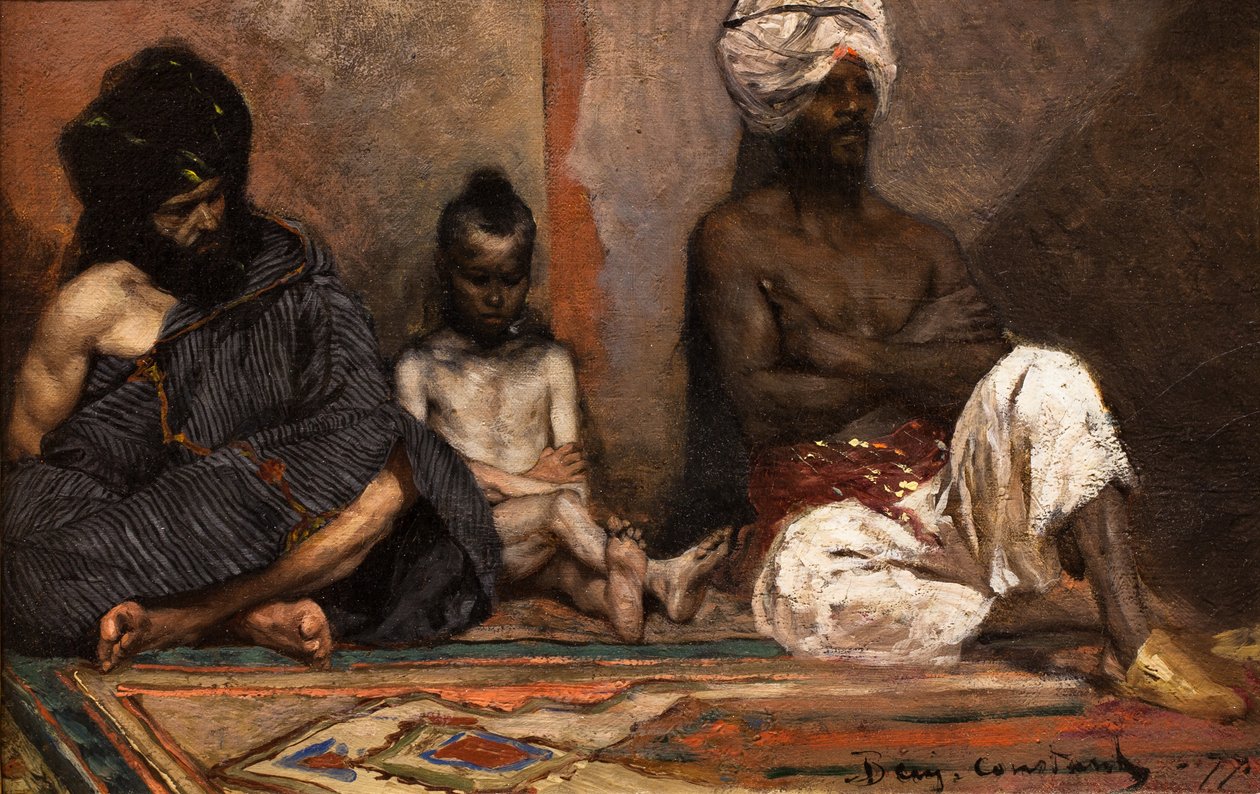 Sedící Arabové od Jean Joseph Benjamin Constant