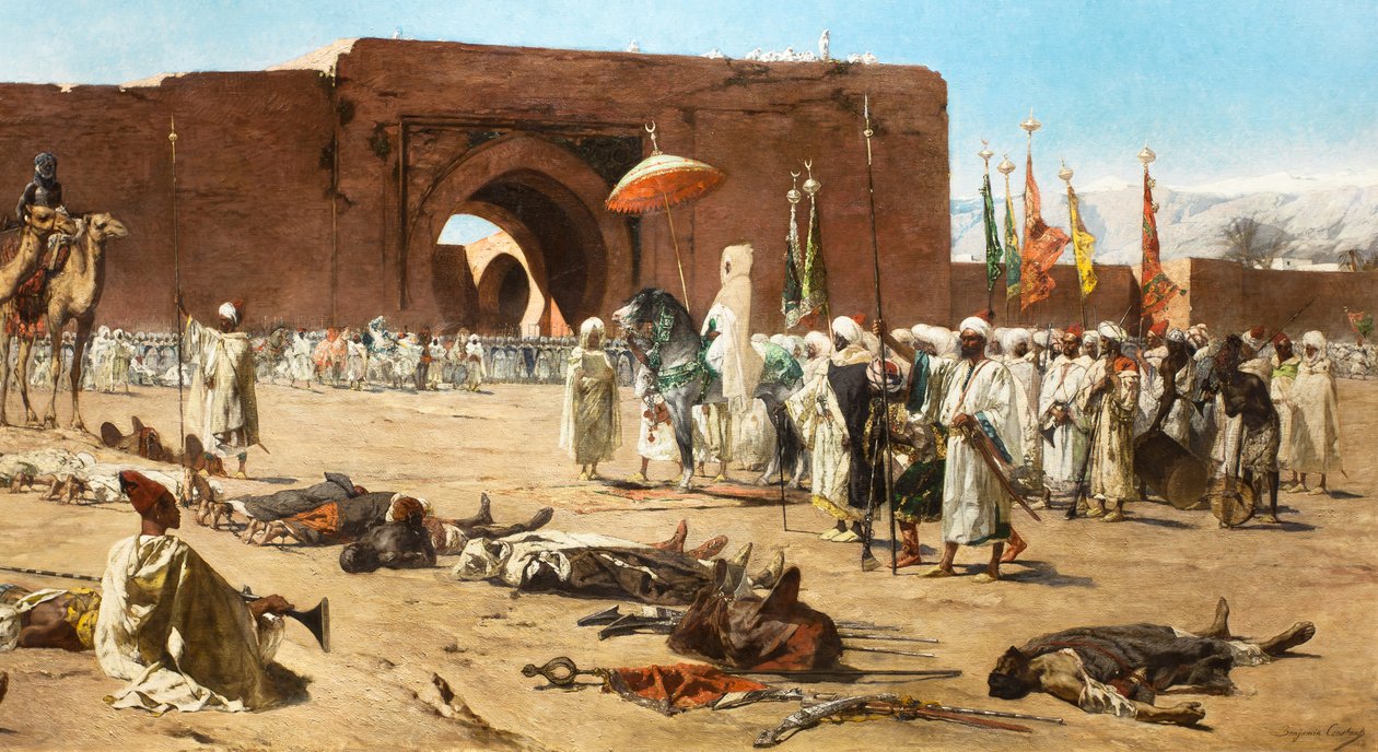 Poslední rebelové, marocká historická scéna (detail) od Jean Joseph Benjamin Constant