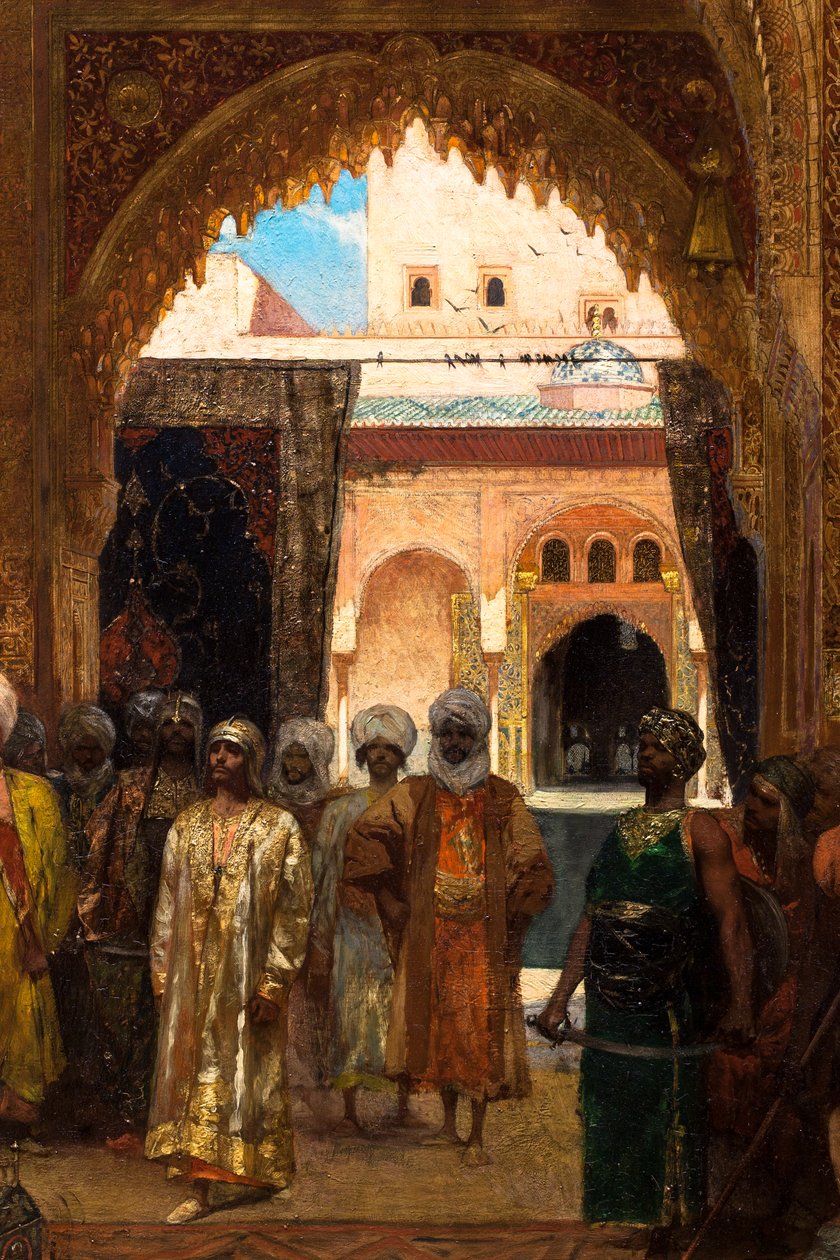 Den po vítězství v Alhambře (detail) od Jean Joseph Benjamin Constant