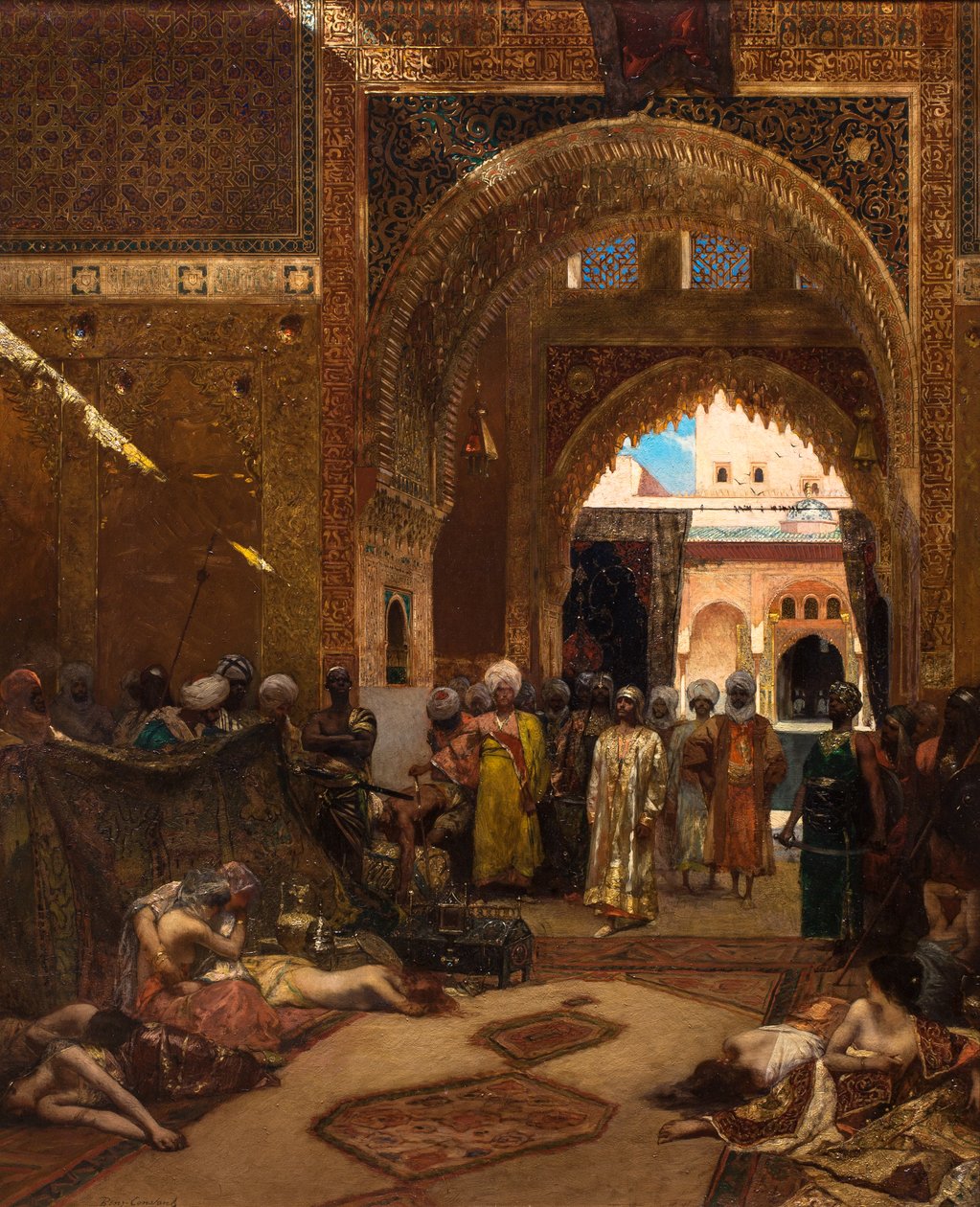 Den po vítězství v Alhambře od Jean Joseph Benjamin Constant