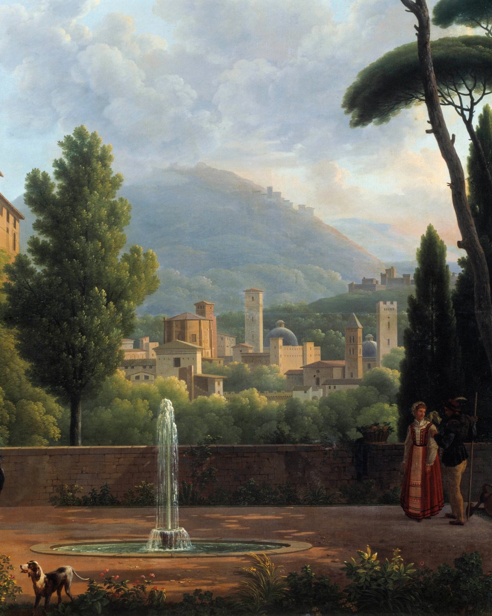Krajina má fontánový detail obrazu od Josepha Bidaulta (1758-1846). 1821 ve Valencii. Muzeum výtvarných umění od Jean Joseph Bidault