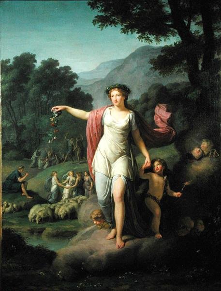 jaro (olej na plátně) od Jean Joseph Taillasson