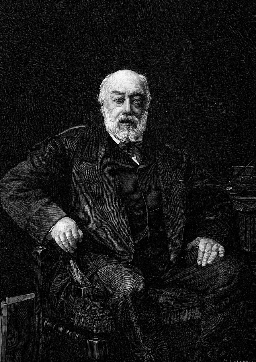 Portrét Gustava Nadauda (1820-1893), francouzského zpěváka. Rytina podle obrazu Jeana Josepha Weertse (1849-1927). V „The Illustrous World““ č. 1252 z 26. března 1881. od Jean Joseph Weerts
