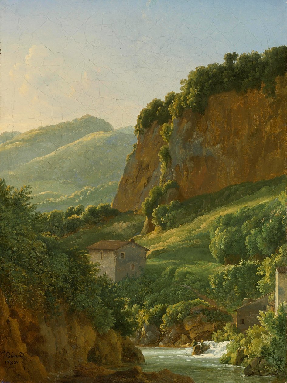 Pohled na klášter San Cosimato severně od Říma od Jean Joseph Xavier Bidauld