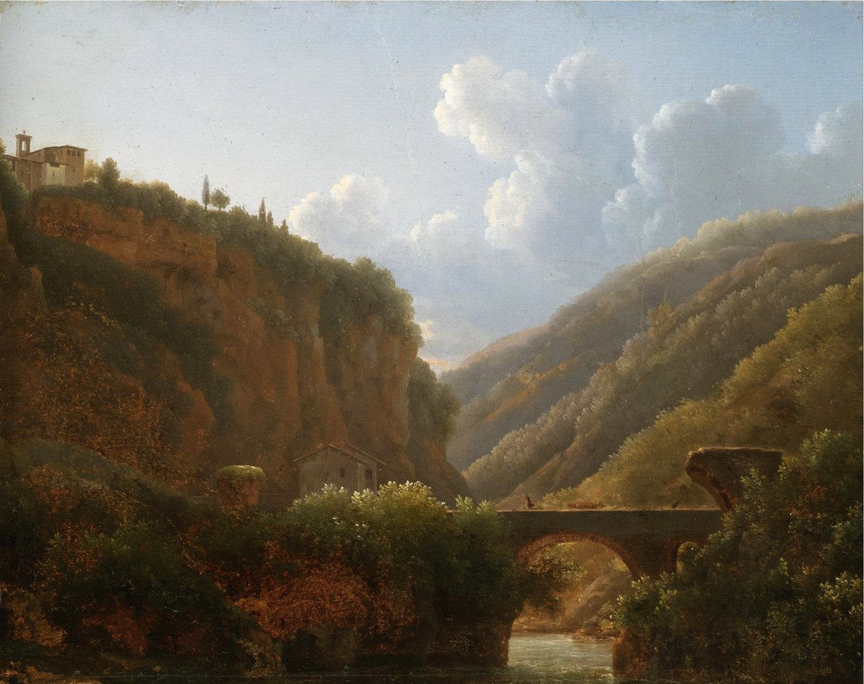 Pohled na klášter San Cosimato severně od Říma od Jean Joseph Xavier Bidauld