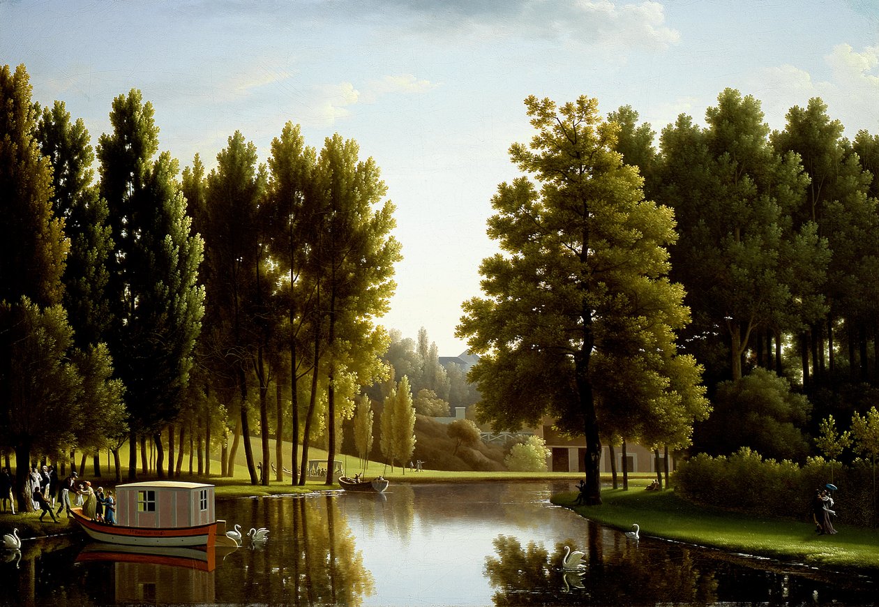 Francouzsky: Le parc à Mortefontaine Park v Mortefontaine od Jean Joseph Xavier Bidauld
