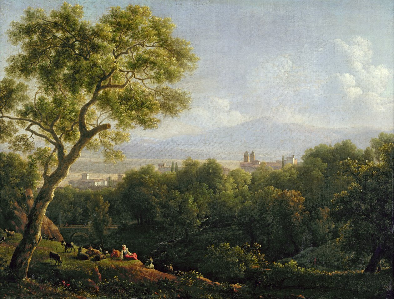 Pohled na Frascati (olej na plátně) od Jean Joseph Xavier Bidauld