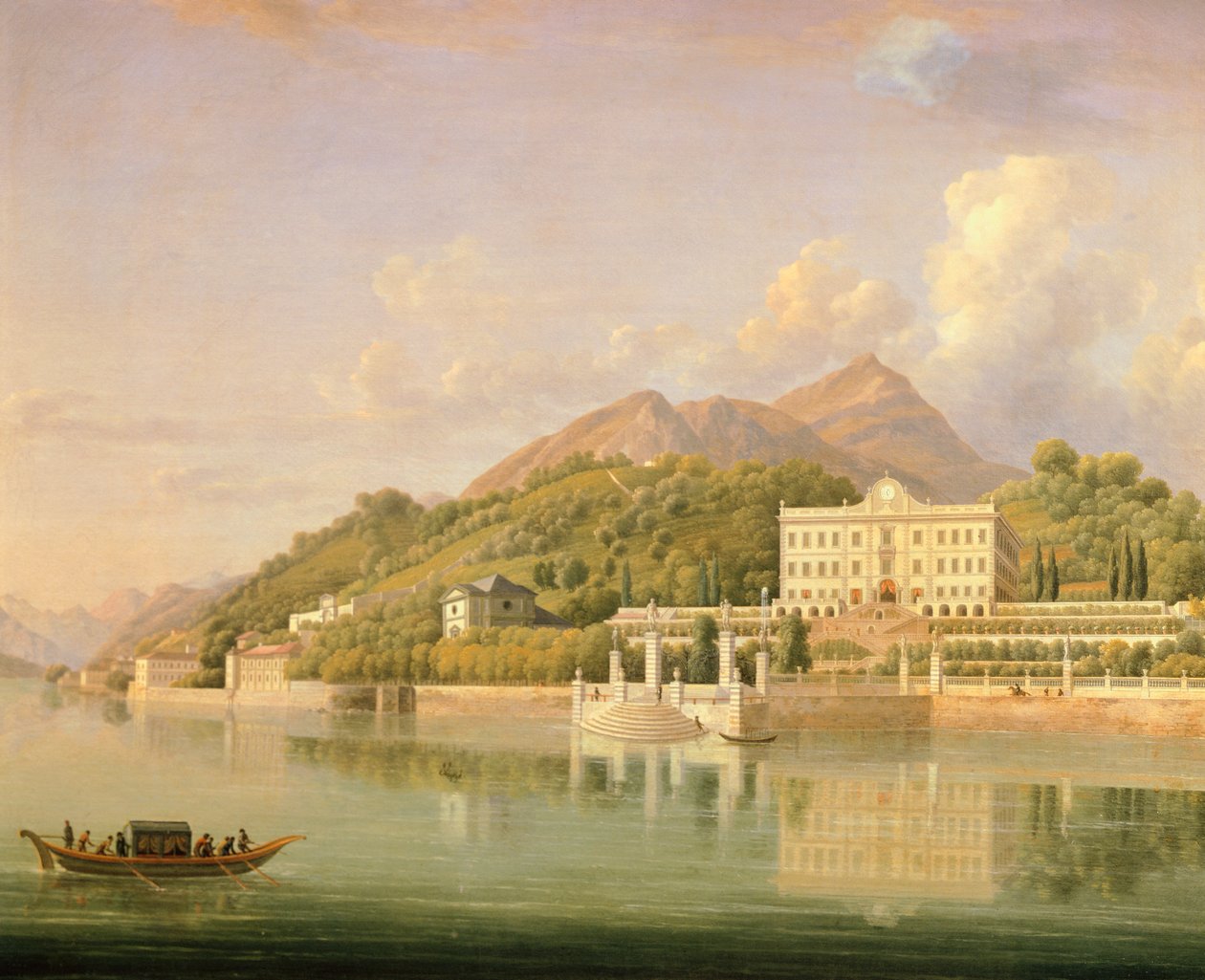 Villa Carlotta v Tremezzo u jezera Como, Jean Joseph Xavier Bidauld (1758-1846), Itálie od Jean Joseph Xavier Bidauld