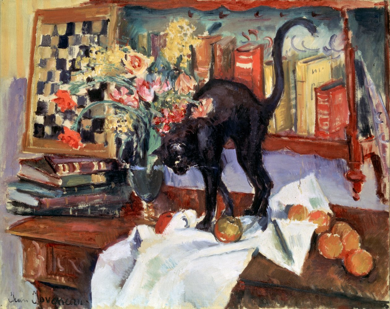 Zátiší s kočkou, 1912. od Jean Joveneau