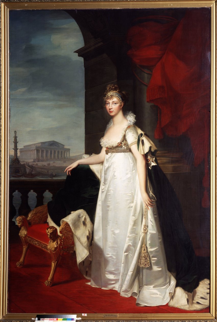 Portrét císařovny Alžběty Alexejevny (Alžběta Alexejevna, princezna Louise Augusta Bádenská nebo Badenská od Jean Laurent Monnier