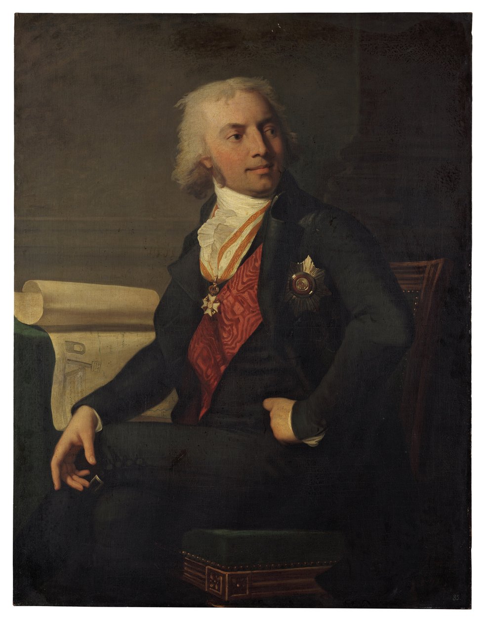 Portrét Friedricha Karla Ludwiga, vévody ze Šlesvicka-Holštýnska-Sonderburg-Beck 1757-1816, 1798 od Jean Laurent Monnier