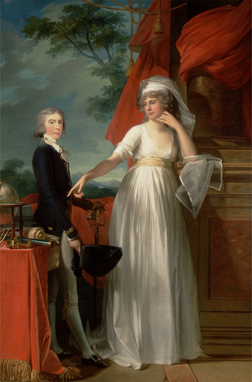 Margaret Callender a její syn James Kearney od Jean Laurent Mosnier