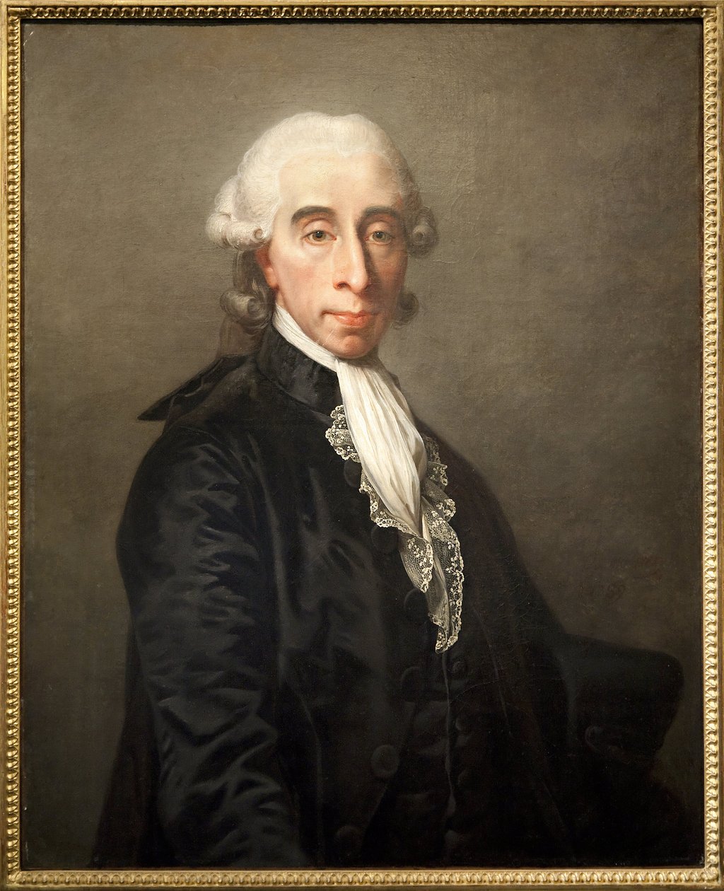Portrét Jeana Sylvaina Baillyho (1736-1793), francouzského vědce, politika, 15. července 1789 během francouzské revoluce zvolen prvním starostou města Paříže, Gilotina sous la Terreur. Olejomalba na plátně od Jean Laurent Mosnier (1746-1808). Photog od Jean Laurent Mosnier
