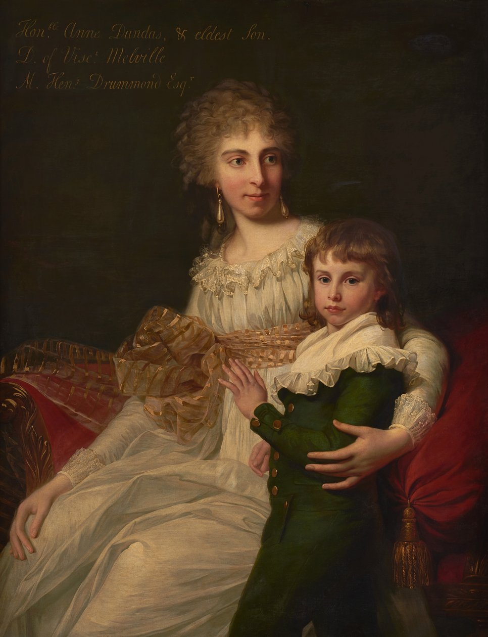 Portrét Hon. Paní Henry Drummond se svým synem Henrym (olej na plátně) od Jean Laurent Mosnier